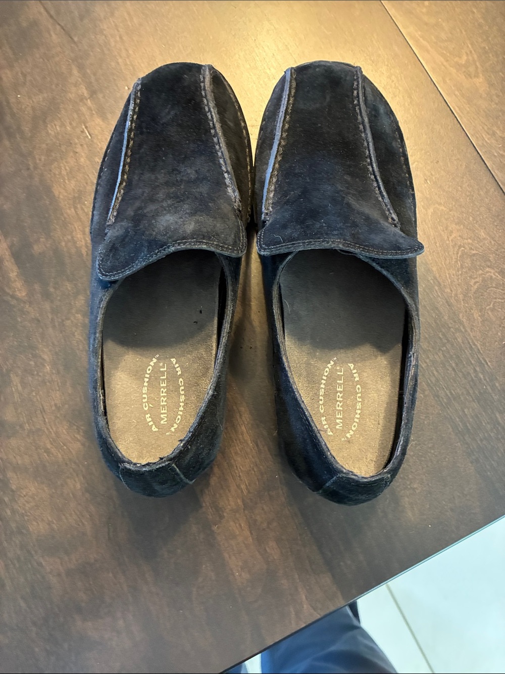 Merrell Women’s Black Suede Slip-On Loafers